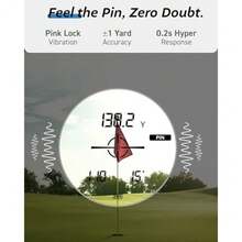 Golf Range Finder with Slope and Triangulation 1300Yard Rangefinder 5.3oz Compact Lightweight 0.2s Flag Lock Vibration Magnetic Mount USB-C Rechargeable 6X Magnification Waterproof IPX54 - Negro y gris - Ver 4