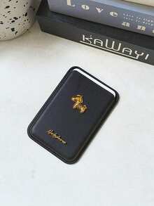 1pc PU Leather Magnetic Card Holder With 3D Metal Horse Design, Magnetic Adhesive Card Pouch Compatible With Iphone 12 13 14 15 16 17 Series Phone Cases - Multicolor - View 13