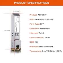 ipolex 2.5G SFP a RJ45 SFP-T módulo transceptor SFP 2.5GBase-T SFP-T compatible con Ubiquiti UniFi Netgear Fortinet Mikrotik Intel TP-Link y otros interruptores abiertos - 1 - Ver 6