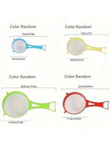 1/4pcs Plastic Mesh Strainer Set, Kitchen Sieve Set, Food Soy Milk Flour Sifter Long Handle Sieve Strainer, Sugar Sieve Fine Mesh Tea Strainer, Kitchen Supplies Kitchenware Kitchen Tools - Multicolor - View 5