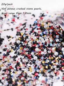 Serie azul Edición limitada de la atmósfera Estilo Ins Cuentas de arroz de vidrio Cuentas dispersas Pulsera y collar hechos a mano DIY a juego - Multicolor - Ver 47