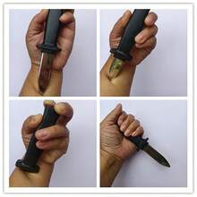 Retractable Fake Plastic Knife Prop, Realistic For Pranks, Halloween Cosplay, Magic Shows, Party Gags, Fun Gift - Multicolor - View 3