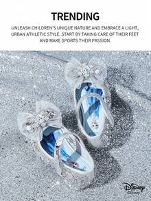 Disney 1 Pair Licensed Princess Shoes, Suitable For Daily And Holiday Outdoor Wear, Comfortable, Non-Slip, Breathable (Children Flat Shoes, Girls Shoes, Princess Shoes, Queen Shoes) - Silver - View 2