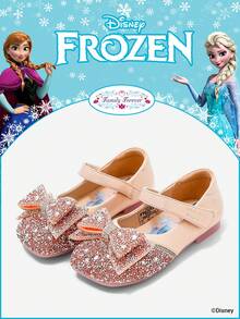 Disney 1 Pair Licensed Princess Shoes, Suitable For Daily And Holiday Outdoor Wear, Comfortable, Non-Slip, Breathable (Children Flat Shoes, Girls Shoes, Princess Shoes, Queen Shoes) - Baby Pink - View 1