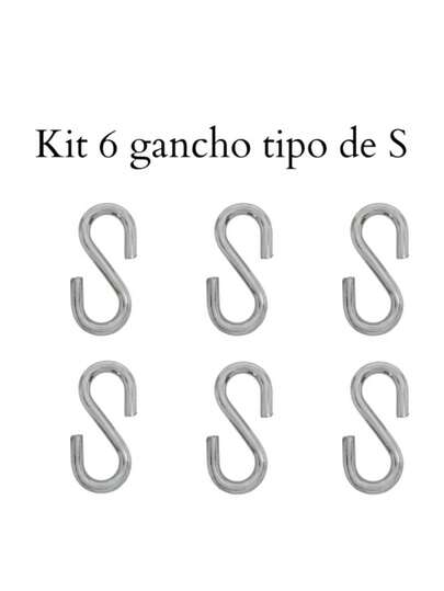 Gancho Tipo S Reforçado Rede Armador Balanço Cadeira Saco de Pancada Pilates