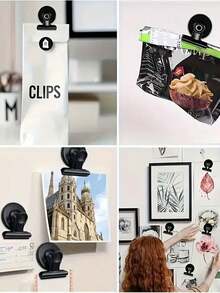 5pcs Magnetic Clips Set, Including Long Tail Clips, Bill Clips, Refrigerator Magnets, INS Style Photo Clips, Sealing Clips, Magnetic Refrigerator Stickers - Multicolor - View 5