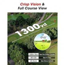 Golf Rangefinder with Slope and Magnet 1300 Yards Range Finder for Golf Flag Locking Vibration 6-6.5X Magnification and HD LCD Rechargeable Golf Range Finder Black - 800 yardas - Ver 4