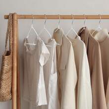 40pcs Premium Rubber Coated Metal Hangers - Heavy Duty - Space Saving Closet Organizer Hangers, Suitable For Wardrobe (White) - Multicolor - View 5