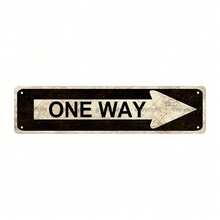 1pc, "ONE WAY" Funny Metal Tin Sign ( 15.75" X 3.94" / 40 X 10cm ), Novelty Street Sign, Home Decor, Room Decor, Wall Decor, Bathroom Decor, Bar Decor, Cafe Decor, Garage Decor,Wall Art,Canvas,Poster Gifts Birthday Graduation,Valentines Decor,Bathroom Deccor,Wall Decor,Room Decor,Bathroom Deccor,Home Decor,Wall Art,Metal Plaque,Tin Sign,Wall Plaque,Hanging Sign,Decorative Sign,Garage Sign,Bar Sign,Bathroom Sign,Novelty Plaque,Cafe Sign - 彩色 - 查看 7