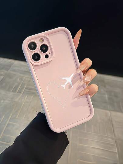 1个个性化心形渐变穿孔手机壳，兼容 11/11 Pro Max/12/12 Pro/12 Pro Max/13/13 Pro/13 Pro Max/14/14 Plus/16 Pro Max/17 Pro Max、Galaxy S25 Edge、Redmi 14C、Moto G系列、Realme C55