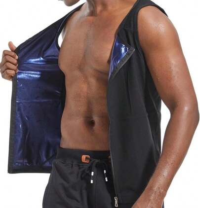 LELTLIMH Men'S Sauna Vest Workout Sweat Suits Shirt Tank Top Waist Trainer For Men Compression Enhancing Gym Shapewear