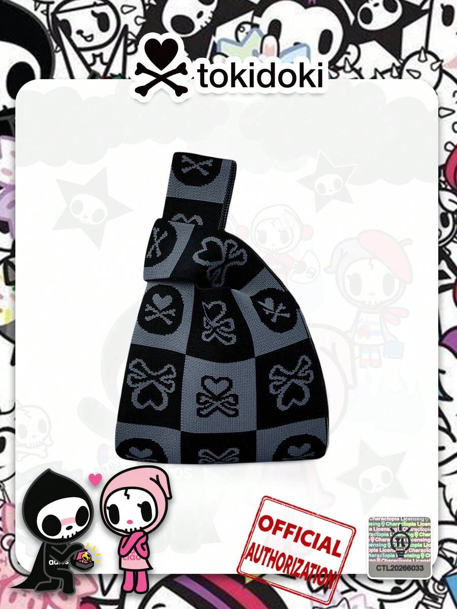 TOKIDOKI 卡通图案手提包，便携可折叠托特包，适合购物、日常使用，送朋友的礼物
