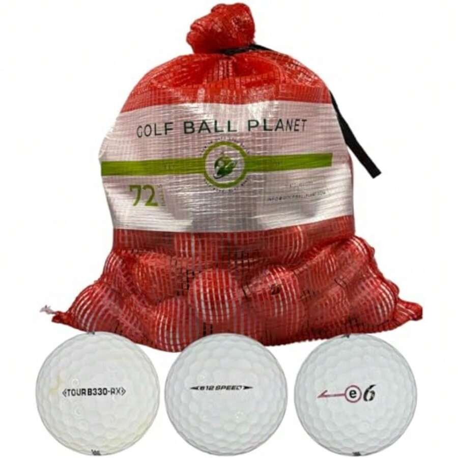 Golf Ball Planet 72 Used Golf Balls for Bridgestone in Mesh Bag 3A/2A Condition - Blanco - Ver 1
