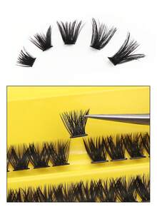 180 Clusters Mixed False Eyelashes, Curl Style D, Length 8-16mm, 80D Cluster Lashes, Dense & Fluffy Natural Crossing Lashes, 3D Soft & Natural, Easily Create Big Eye Effect - D - View 4