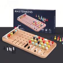 Juguetes educativos de madera certificados CPC CE EN71, juguetes de entrenamiento de pensamiento lógico para bebés, juego de bloques de construcción de ajedrez de madera - Multicolor - Ver 1