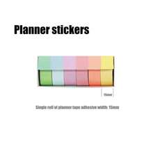 12 Rolls Decorative Solid Color Paper Tape Set, Rainbow DIY Masking Tape, Suitable For Notebooks, Planners And Labeling, Back To School Supplies - Multicolor - View 11