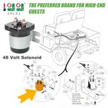 Heavy Duty 48V 4-Terminal Solenoid for Club Car EZGO  Golf Carts - Compatible with Club Car 101883601 EZGO 73231G01  JR1-H1950-00 - 586 Series - plata - Ver 3