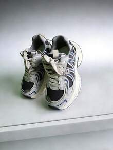 2026 Spring New Kids Thick Sole Chunky Sneakers, Big Children Fashion Breathable Sports Shoes, Boys & Girls - Blue - View 4