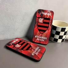 Escudo del club de fútbol Flamengo: pasión rojinegra. Esta elegante funda es compatible con Samsung, Apple, OPPO, , etc. Fabricada en TPU flexible, resistente a golpes y arañazos, ofrece una excelente protección contra caídas y un agarre cómodo. Es un regalo ideal para familiares, amigos y seres queridos, y una opción perfecta para festivales. - Negro - Ver 7