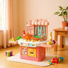 一套完整的逼真厨房用具烹饪套装，家庭角色扮演互动烹饪设备，创意生日礼物厨房组合，跨境合规展示设备套装 - 彩色 - 查看 1