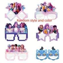 6pcs K-Pop Witch Themed Party Photo Props, Paper Masks, K-Pop Girl Group Costume Half Face Masks, Cartoon Character Gifts For Fans, Friends, New Year - Sets - View 7