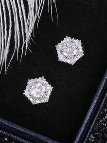 Elegant Women's Earrings For Party, Daily Clothing Decor, Wedding Anniversary Party Jewelry Gift, High Quality Earrings - 銀色 - 查看 5