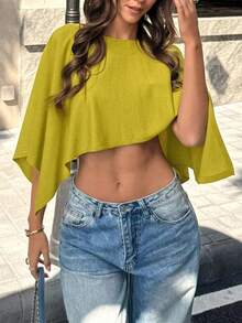 Áo kiểu poncho dệt kim rộng rãi dành cho nữ, mẫu mới Xuân/Hè 2026, màu vàng chanh, chất liệu dệt kim mềm mại, thoải mái, dáng rộng. Phong cách thường ngày năng động, nhẹ nhàng, cổ điển, thời trang đường phố, phong cách streetwear Mỹ, phù hợp cho các buổi biểu diễn nhạc sống, lễ hội âm nhạc, tiệc thời trang, mua sắm đường phố, triển lãm nghệ thuật, tụ họp bạn bè, tiệc tùng, đi chơi hàng ngày và nhiều dịp khác. - màu xanh lá - Xem 9