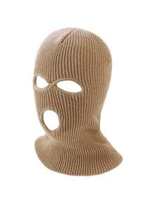 1 Stück einfarbige, lässige, 3-Loch Sturmhaube, unisex Straßen-Radfahren Winddichte Ohr- und Nackenwärmer Gesichtsmaske Beanie - Hut - Übersicht 9