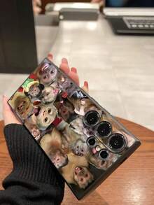 1个趣味猴子图案软TPU保护壳，防震防刮，兼容华为荣耀、三星Galaxy A/S系列、6A/7A/8A、12T/13T/14T - 黑色 - 查看 7