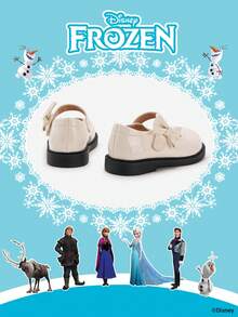 Disney 1 Pair Licensed Collaboration Children's Shoes, Suitable For Daily Wear, Festivals, Sports, Outdoor Activities, Comfortable, Non-Slip, Durable, Breathable (Children's Flats, Girls Shoes, Princess Shoes, Queen Shoes) - Beige - View 3