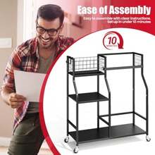 Golf Bag Organizer Golf Club Storage with Wheels Sturdy Metal Golf Bag Holder Stand for Home Garage Outdoor Includes 4 Storage Sections and Removable Hooks - como en la foto - Ver 5