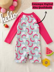 Girls' Swimsuit/ For Beach, Pool, Swimming, UV Protection - Mint Green - View 8