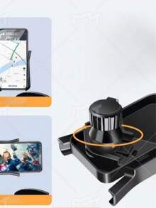 Soporte de teléfono para bicicleta eléctrica/motocicleta/bicicleta, soporte de navegación antivibración para entrega, automóvil, bicicleta eléctrica - Negro - Ver 3