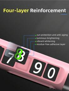 1pc Car Temporary Parking Sign With Flashlight, High Temperature Resistant, Alloy Tip, 2-In-1 Emergency Escape Tool Including Window Breaker And Seatbelt Cutter, Suitable For Temporary Parking And Other Emergency Situations - A - View 4