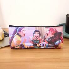 Kpop Demon Hunters New Kpop Demon Hunting Girl Group Pencil Case, Cute Student Large Capacity Stationery Bag, PU Single Layer Storage Bag, Back To School Gift - Multicolor - View 3