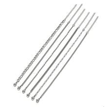 6pcs Minimalist Stainless Steel Bracelet Set For Men, Non-Fading Fashion Wristbands - As Shown In the Figure - View 5