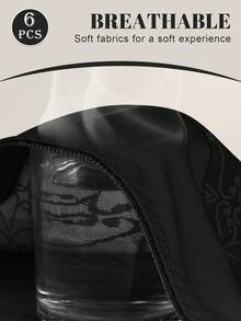 MEIYATING 6条装女士蕾丝边网纱内裤，柔软舒适性感丁字裤 - 彩色 - 查看 6