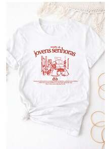 Young Ladies T-Shirt, 100% Combed Cotton - White - View 2