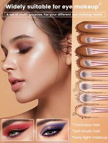 25PCS Makeup Tools Set Including:18PCS Makeup Brush Set+1pc Multi-Functional Zipper Toiletry And Cosmetic Bag Waterproof+6PCS Makeup Sponges - Brown - View 6