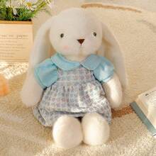 可爱长耳兔毛绒娃娃 花裙兔填充动物玩偶 儿童安抚娃娃 兔子玩偶 复活节假日活动派对装饰兔子玩偶 - 35公分 - 查看 7