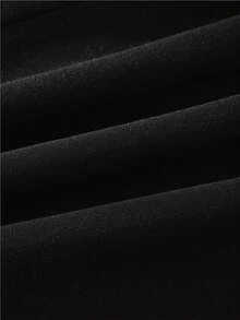 Plus Size Teens/Boys' Loose Solid Color Casual Shorts, Streetwear Style, Summer - Black - View 5