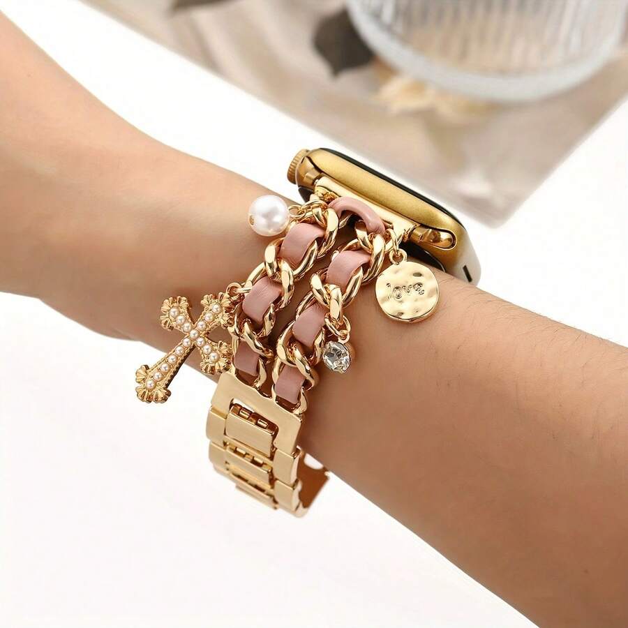 1pc Fashionable Women's Band, Compatible With 38/40/41/42/44/45/49mm Ultra/SE/Series 11/10/9/8/7/6/5/4/3/2/1, A Wonderful Gift For Loved Ones Or A Delicate Small Present (Watch Not Included, Only The Band) - Multicolor - View 1