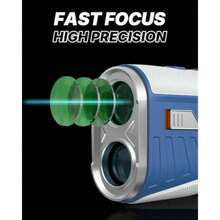 WOSPORTS Golf Range Finder with Slope Switch 1200 Yards Rangefinder for Golfing and Hunting ±1yd Accuracy 0.3s Flag Locking Vibration Rechargeable Blue - Azul - Ver 3