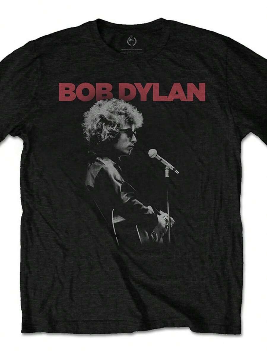 Bob Dylan Stage Blonde On Blonde Rock Official Tee T-Shirt Mens Unisex - 黑色 - 查看 1