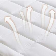 10cm Thick Microfiber Mattress Topper With 4 Corner Elastic Straps, Suitable For Bedroom, Floor, Tatami Mat, Guest Room, Hotel, Daily Use, Wedding & Holiday Gift! - White - View 10
