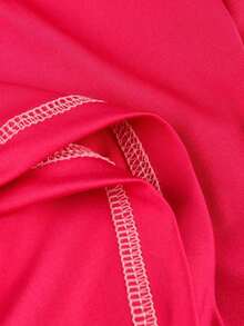 Women's Casual Graphic Print "Girl" Zip-Up Hoodie And Pants Set, Street Style Sporty Long Sleeve 2-Piece Outfit, Suitable For Party And Gathering Wear, Autumn - 玫紅色 - 查看 7