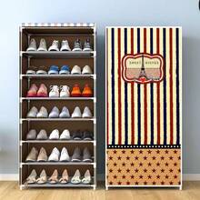 1pc Multi-Layer Dustproof Shoe Rack For Home And Dormitory - Free-Standing Easy-Assembly Cabinet With Sturdy Frame, Space-Saving Organizer, Breathable Panels, Keeps Boots, Sneakers, Flats Neatly Arranged In Entryway, Closet, Hallway Or Mudroom; Ideal For Small Apartments, Lightweight, , Anti-Tip Design, Fits Limited Spaces And Clutter, Enhances Room Aesthetics, Protects Shoes From Dust, Preserves Shape, Easy To Clean, Adjustable Shelf Hardware, Assembly Required With Included Tools, Modern Look For Indoor Use, Practical Gift For Dorm Students, Organizes Sports Shoes And Sandals - Multicolor - View 5