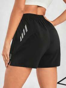 Quần short thể thao nữ nhẹ, thoải mái, phù hợp cho tập luyện mùa hè, thể dục, chạy bộ. Màu đen. - màu đen - Xem 3