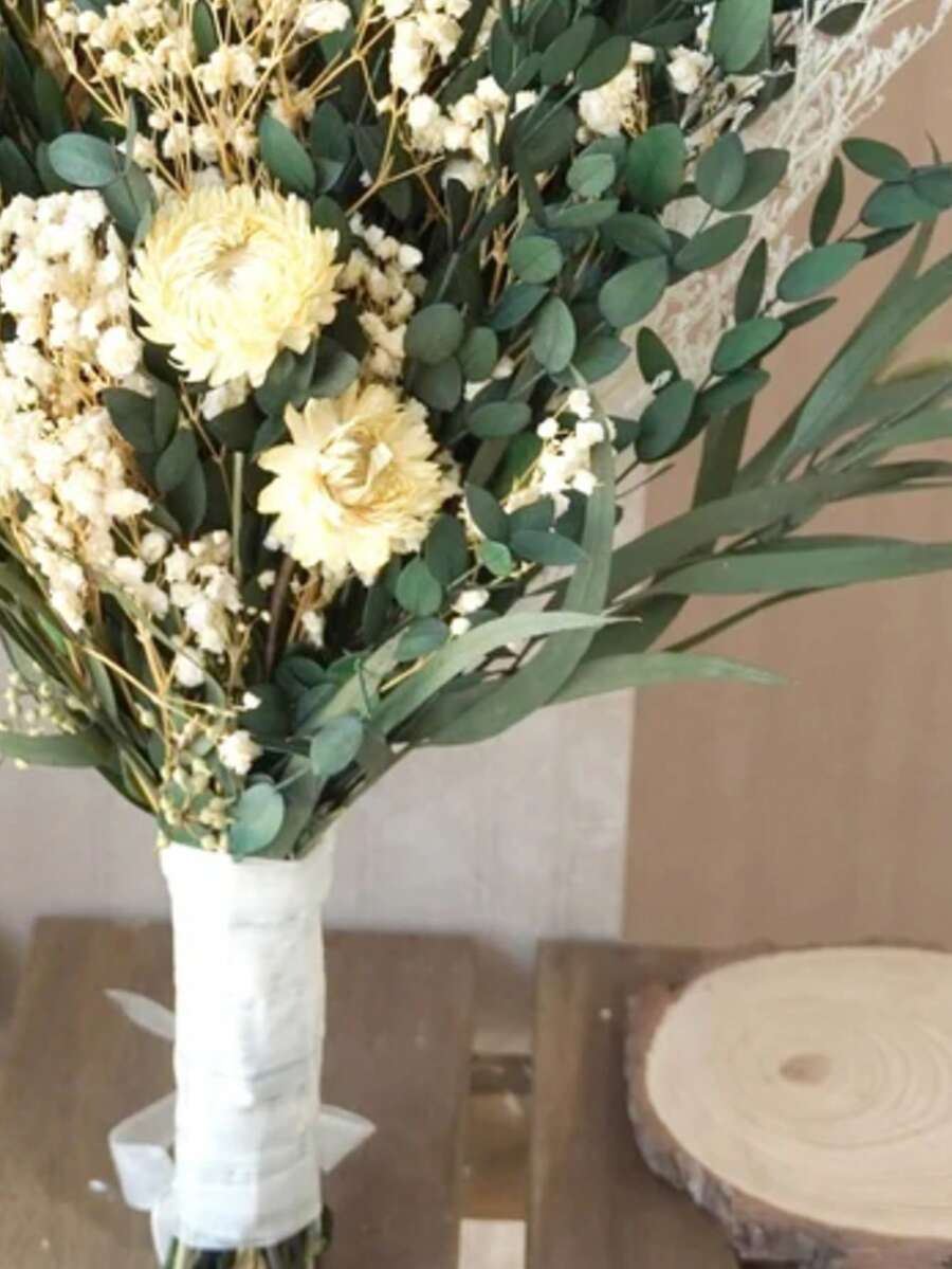 1 Buquê Arranjo Floral de Primavera - Capim-das-Pampas, Lavanda, Flores Coloridas de Primavera/Verão, Decoração Versátil para Casa, Boho, Fazenda, Jardim Moderno, Buquê de Plantas Naturais para Vasos, Casamentos, Aniversários, Festas, Adereços de Fotografia, DIY - início da primavera - Visão 1