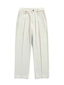 男士休闲商务正装裤，时尚简约百搭西装裤 - 卡其色 - 查看 2